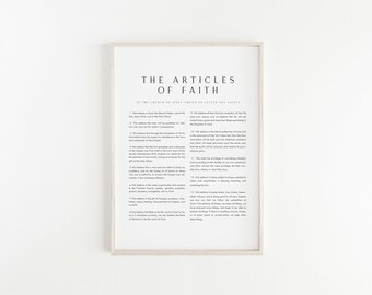 Articles of Faith, Modern Digital Printable