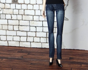 Jeans stonewashed per Fashion Royalty, FR2, NuFace, Poppy Parker e altre bambole fashion da 12 pollici