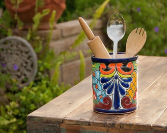 Blue Utensil Holder Etsy