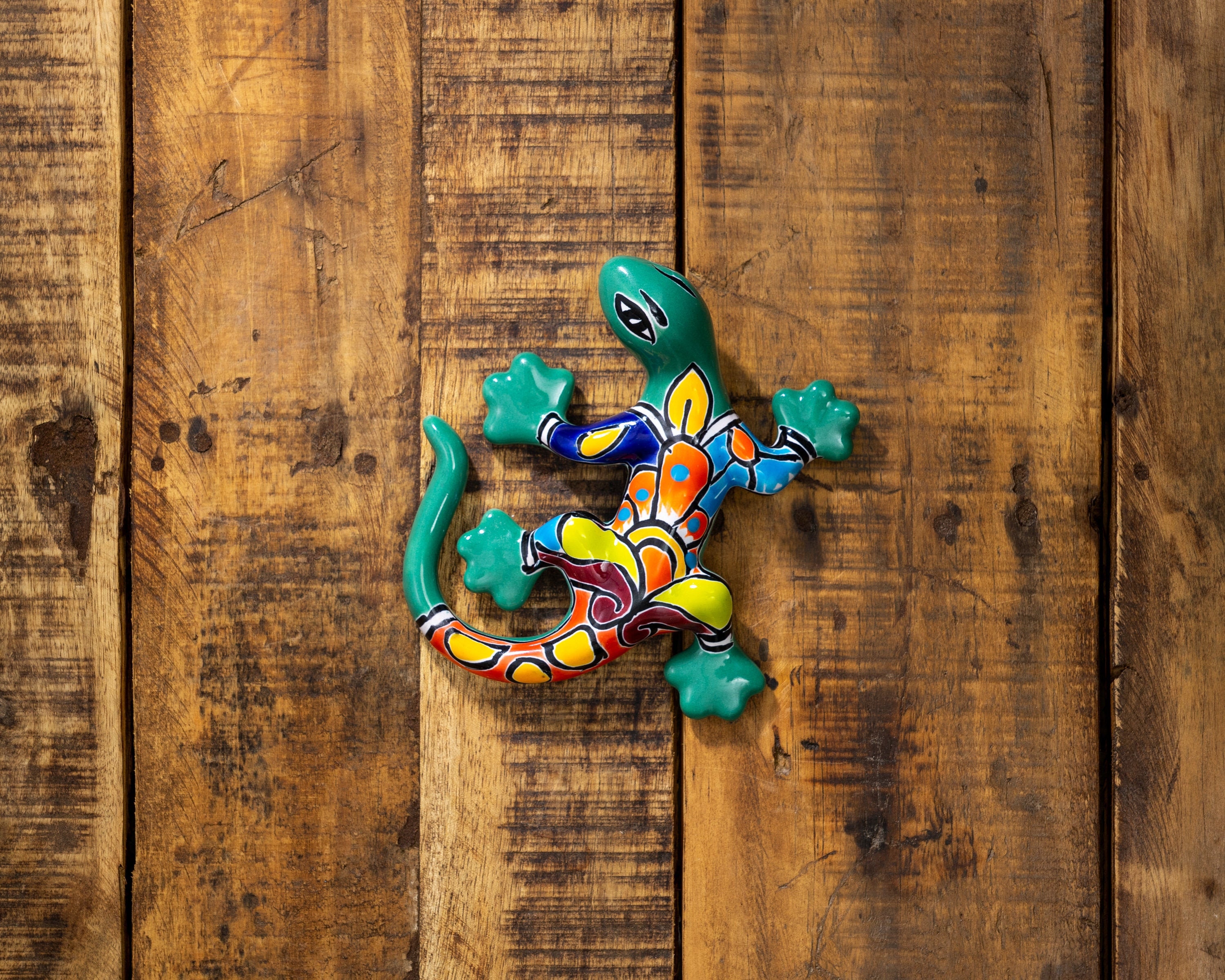 Talavera Ceramic Pottery Mini Gecko Garden Sculpture Wall Art Etsy