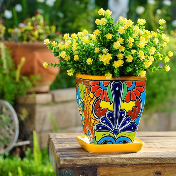 Mexican Style Plant Pots Etsy