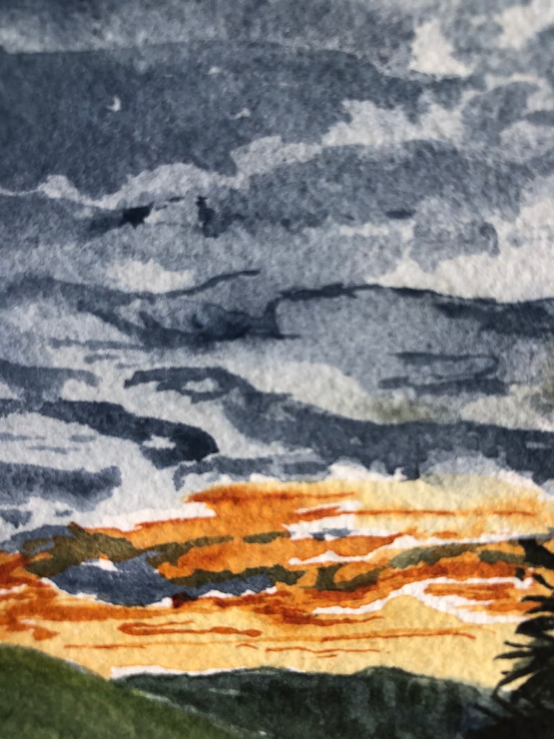 Mountain Sunset Watercolor