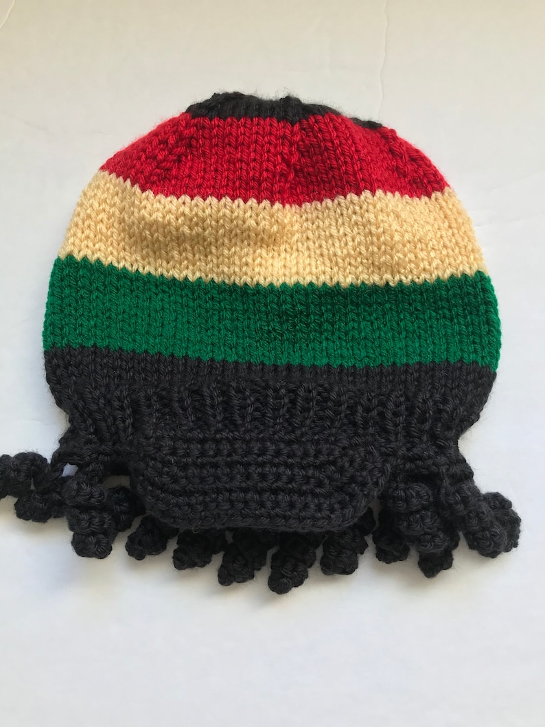 Jamaican Style Hat Baby Rastafarian Cap Hand Knit Hat with | Etsy