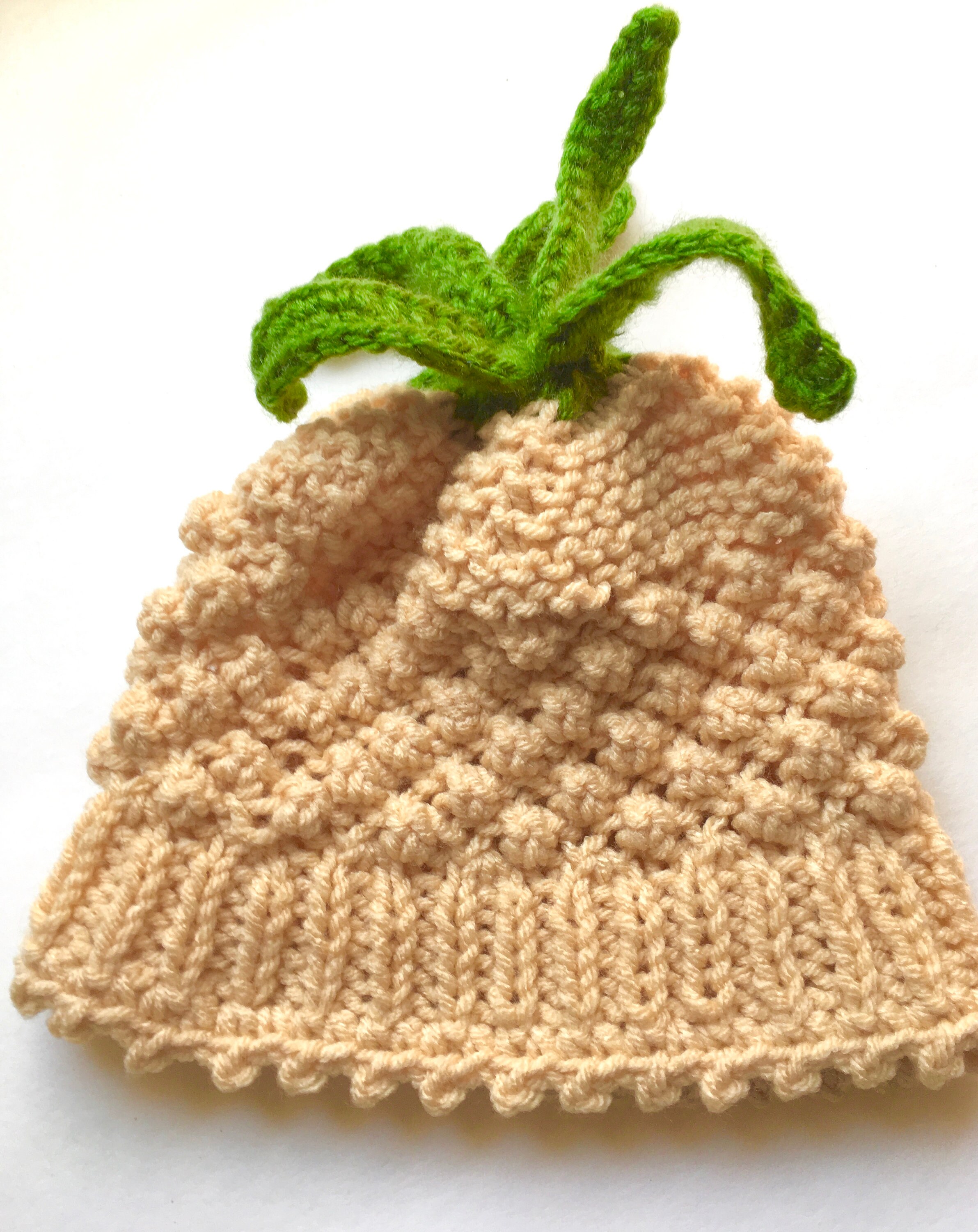 Pineapple Baby Hat Hand Knit Baby Beanie in the shape of a Etsy