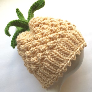 Pineapple Baby Hat, Hand Knit Baby Beanie in the shape of a Pineapple, Baby Shower Gift, Halloween Costume, Baby Photo Prop, Made to Order