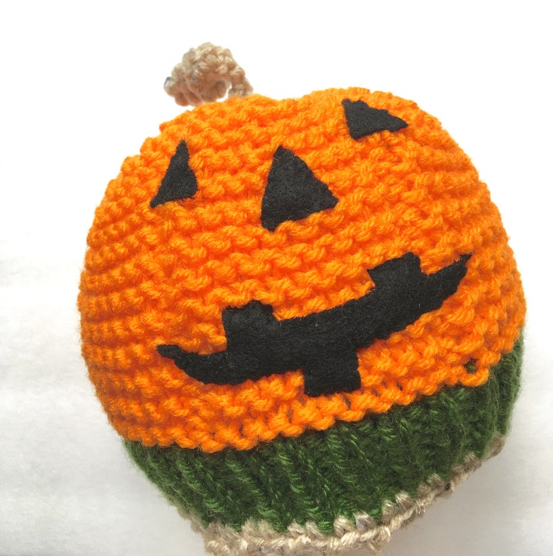 Cute Baby Halloween Pumpkin Hat Crochet Knit Caps Beanie bonnet Photograph Prop