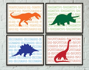 Dinosaur decor, Boys room decor, Dinosaurs print, Dinosaur Nursery, Dinosaur Playroom, Dinosaur Bedroom, T-Rex, Dinosaur wall art, printable