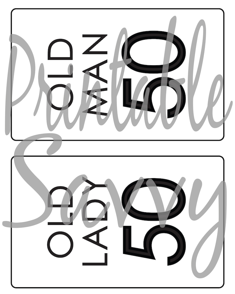 Funny PRINTABLE 50th Birthday Over the Hill Party Signs - Etsy