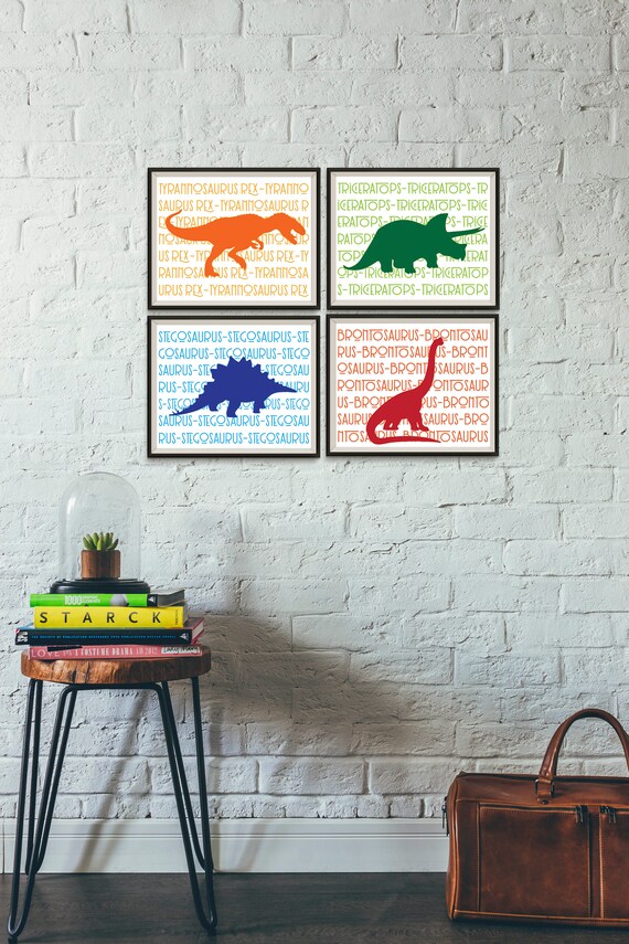 Dinosaur Decor Boys Room Decor Dinosaurs Print Dinosaur Etsy