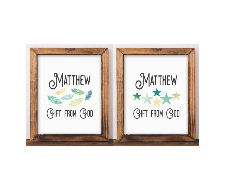 Customized Name and Meaning Print. Personalized Print for Boy. Etsy