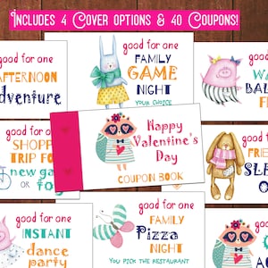 Valentine Couponbuch für Mädchen druckbare Geburtstagsgeschenk sofortiger Download PDF DIY Belohnung für Kinder Belohnungskarte für das Verhalten Stocking Stuffer