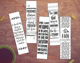 Scripture bookmarks, Bible Verse Bookmarks, Romans 1:16, Faith can move mountains, Digital Bookmark, Printable Bookmarks, Instant Download