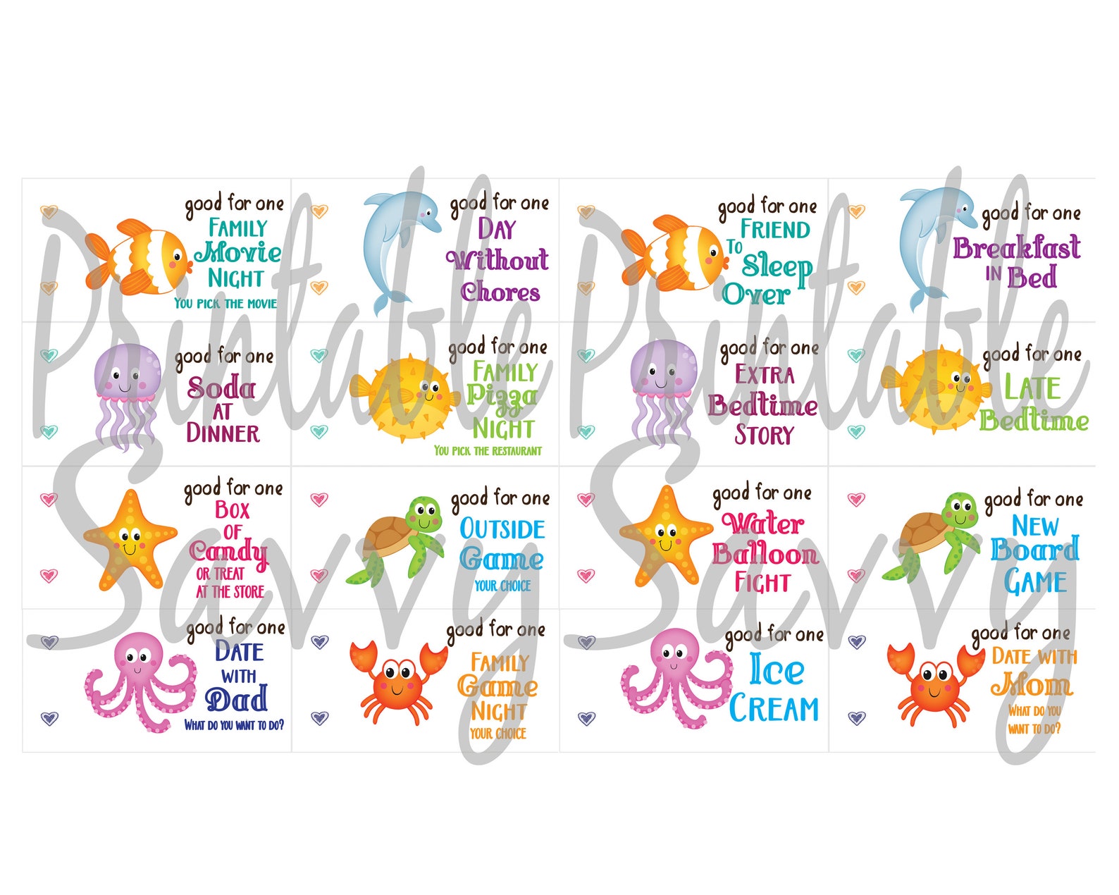 Kids Coupon Book Birthday Printable Instant Download DIY Behavior ...