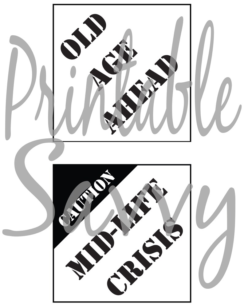 Funny PRINTABLE 50th Birthday Over the Hill Party Signs Etsy