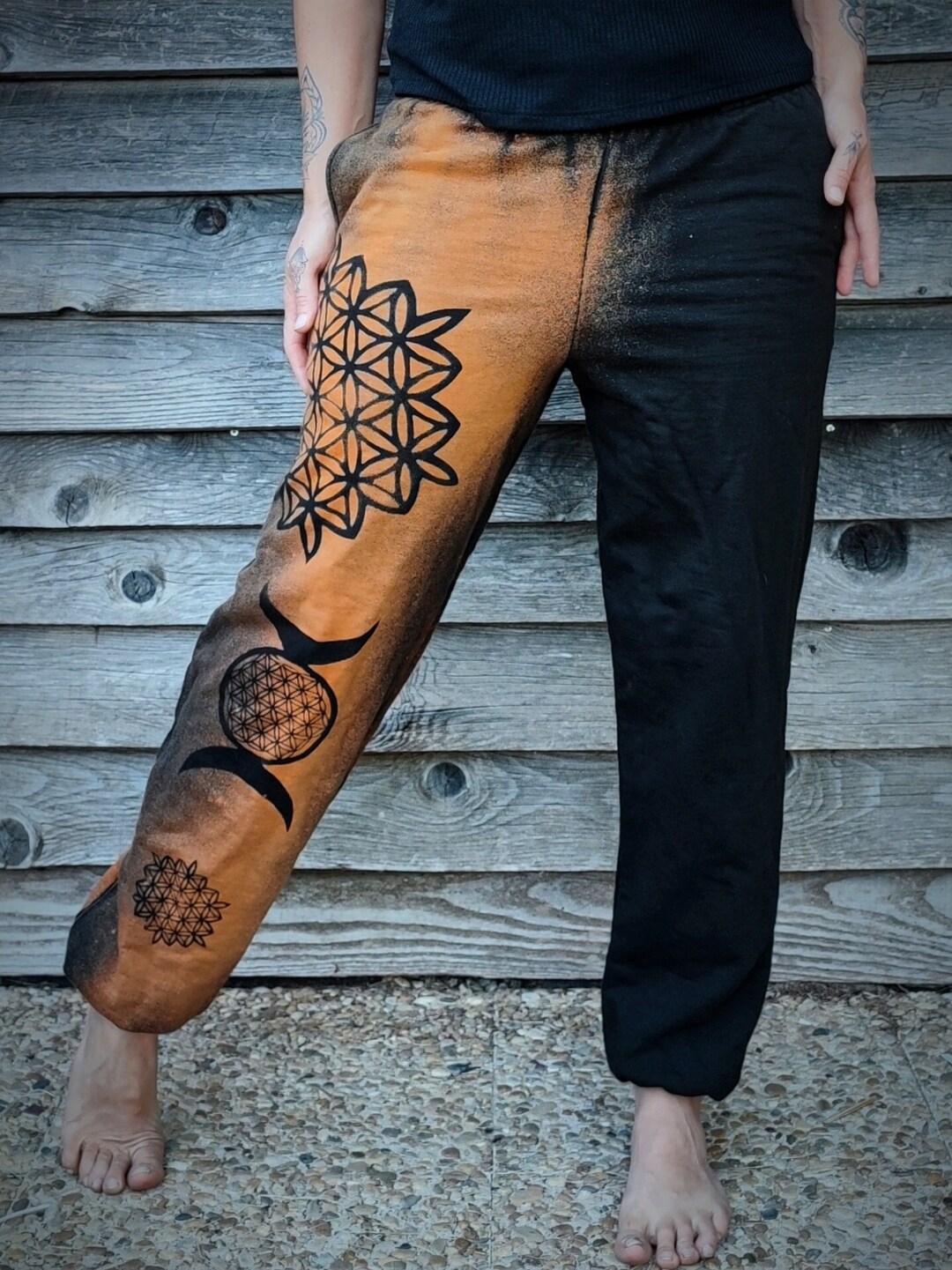 Sweatpants for Men or Women, Alternative Fashion, Asanoha Geometric ...