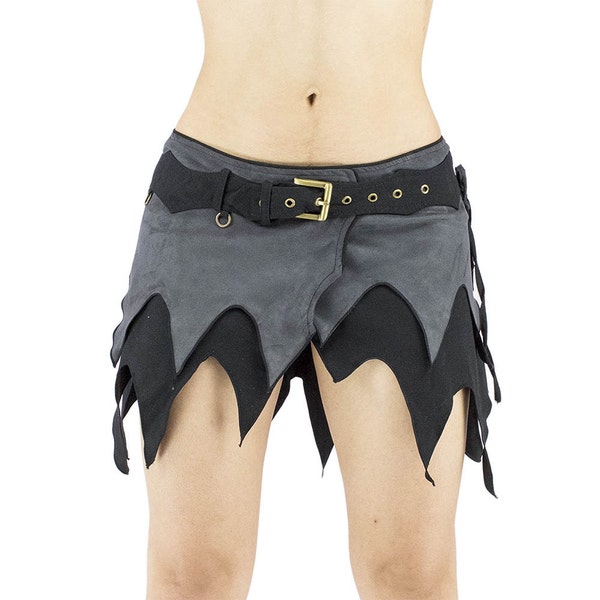 HC-FAIRY Mini Fee Rock, asymmetrisch geschnitten, konischen Spitzen, Handtasche Größe, Cyber Gothic, Märchen, Magie, mystisch, festival