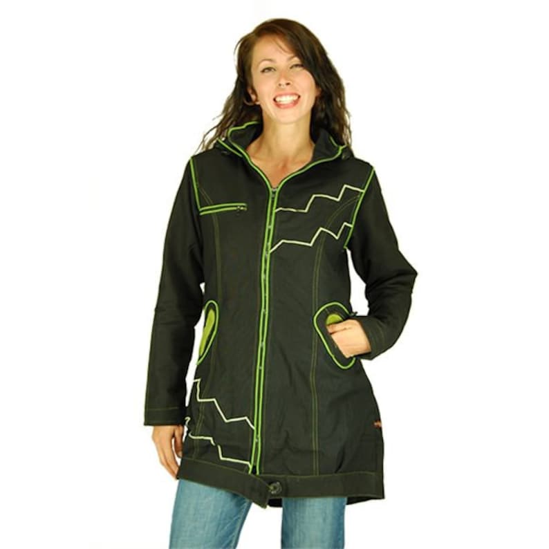 Mi EthniqueNoir Femme AnisChaud Waska Vert ChicFestivalHiver Intérieur En Veste LongueManteau Et Bf PolaireEthno bf76gYy