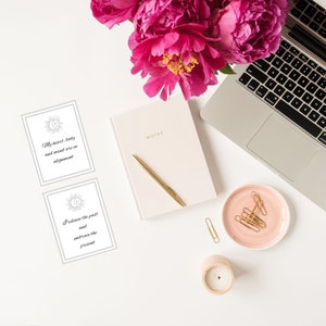 Neumond/Neujahr Affirmationskarten (digitales Produkt)