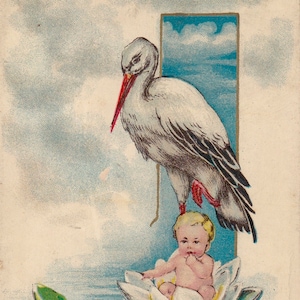 Ancien bébé annonce carte postale