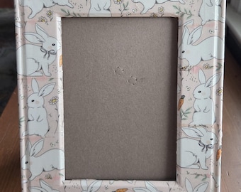 Rabbits Decoupaged 5X7 Photo Frame