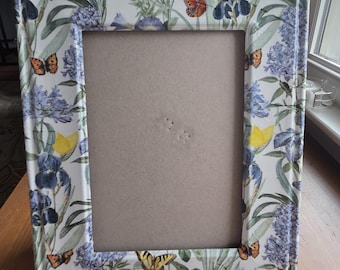 Blue Floral Decoupage 5x7 Photo Frame