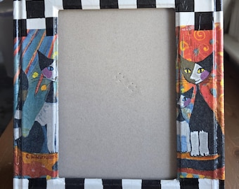 Cool Cats 5X7 Decoupage photo Frame