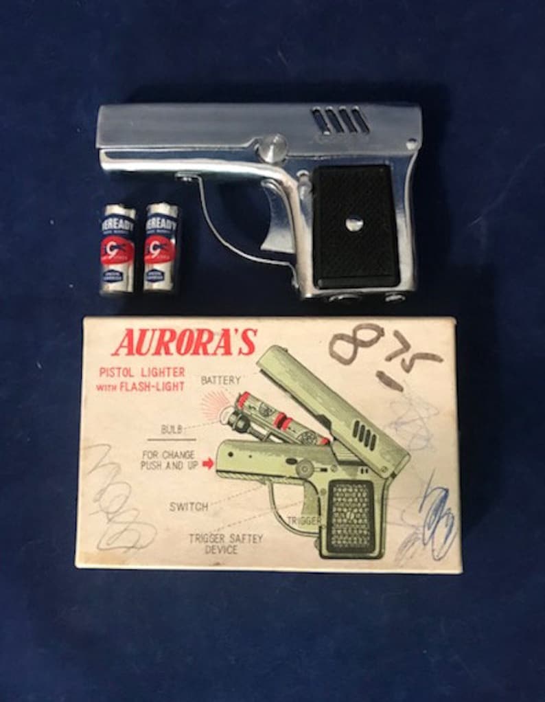 Vintage Aurora's Novelty 45 Pistol Lighter With Etsy