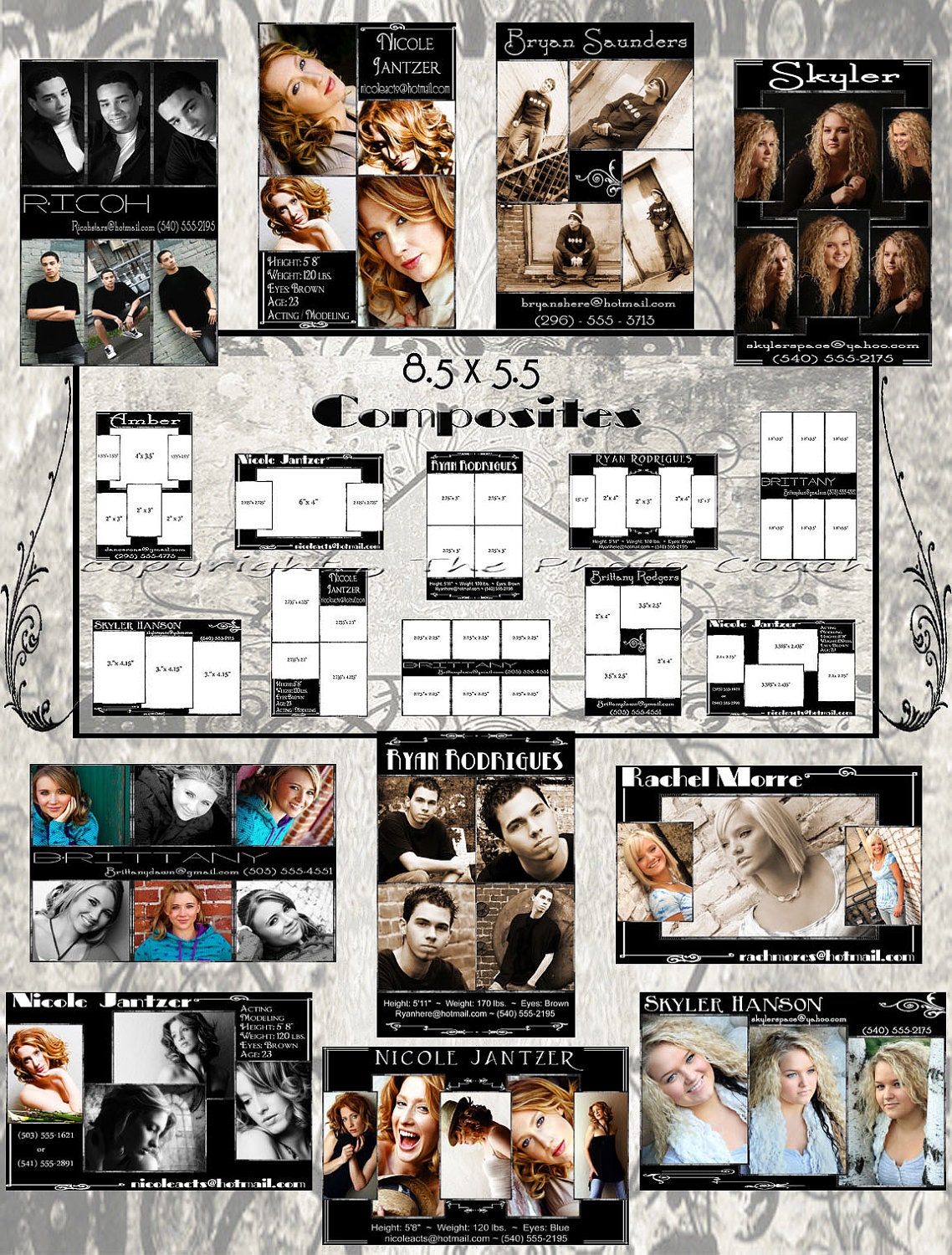 Digital Model Composites, Photoshop Templates, Digital Backdrops ...