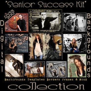 Digital Backdrops Photoshop Templates Textures Photo Frames Borders Photo Studio Start Up Training Tips for High School Senior Portraits (C)
