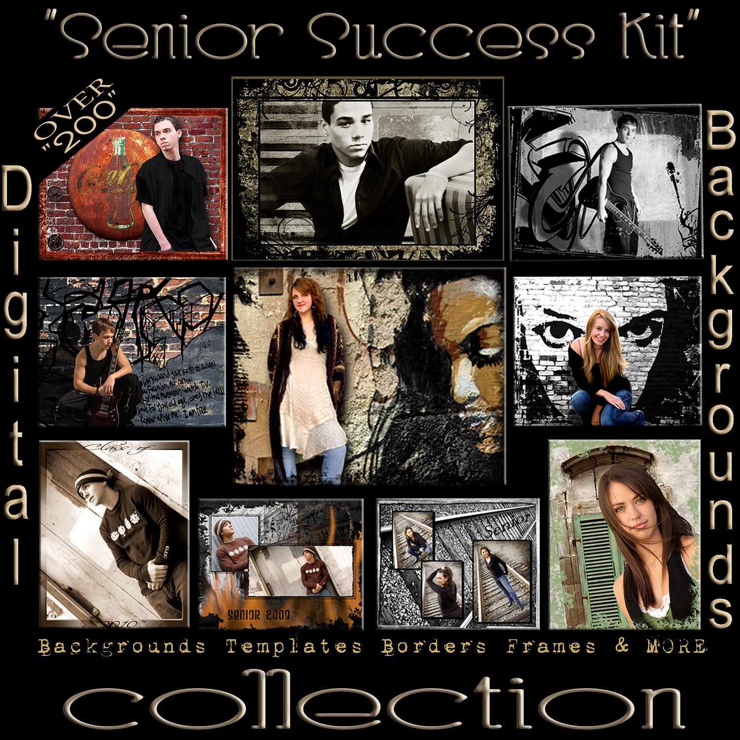Digital Backdrops Photoshop Templates Textures Photo Frames - Etsy