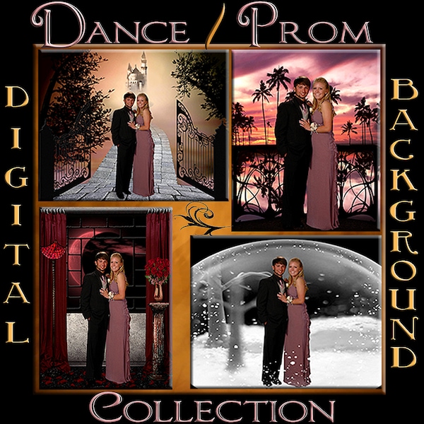 Digital Dance Backdrop Sets for School Dances Fun Photography Backgrounds for Proms and Parties with Multi Themed Backgrounds Collection (P)