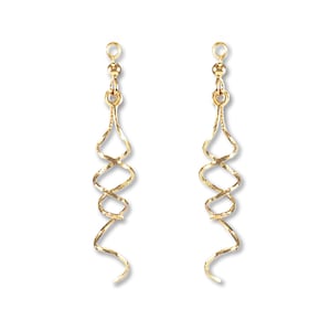 Dangle Earrings Attachments, Ear Jackets for Ear Studs, Ear Climbers, Wraps with Hammered Spiral in Gold or Silver