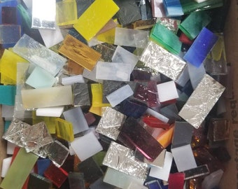 Mixed Border:  Free Shipping, Stained Glass Tile, Mosaic Supply, Six Ounces, (B41-C-5)