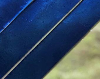 Midnight / Navy Blue Aqualite:  Stained Glass Strips, Mosaic Supply, One Pound, (B6-mnb)