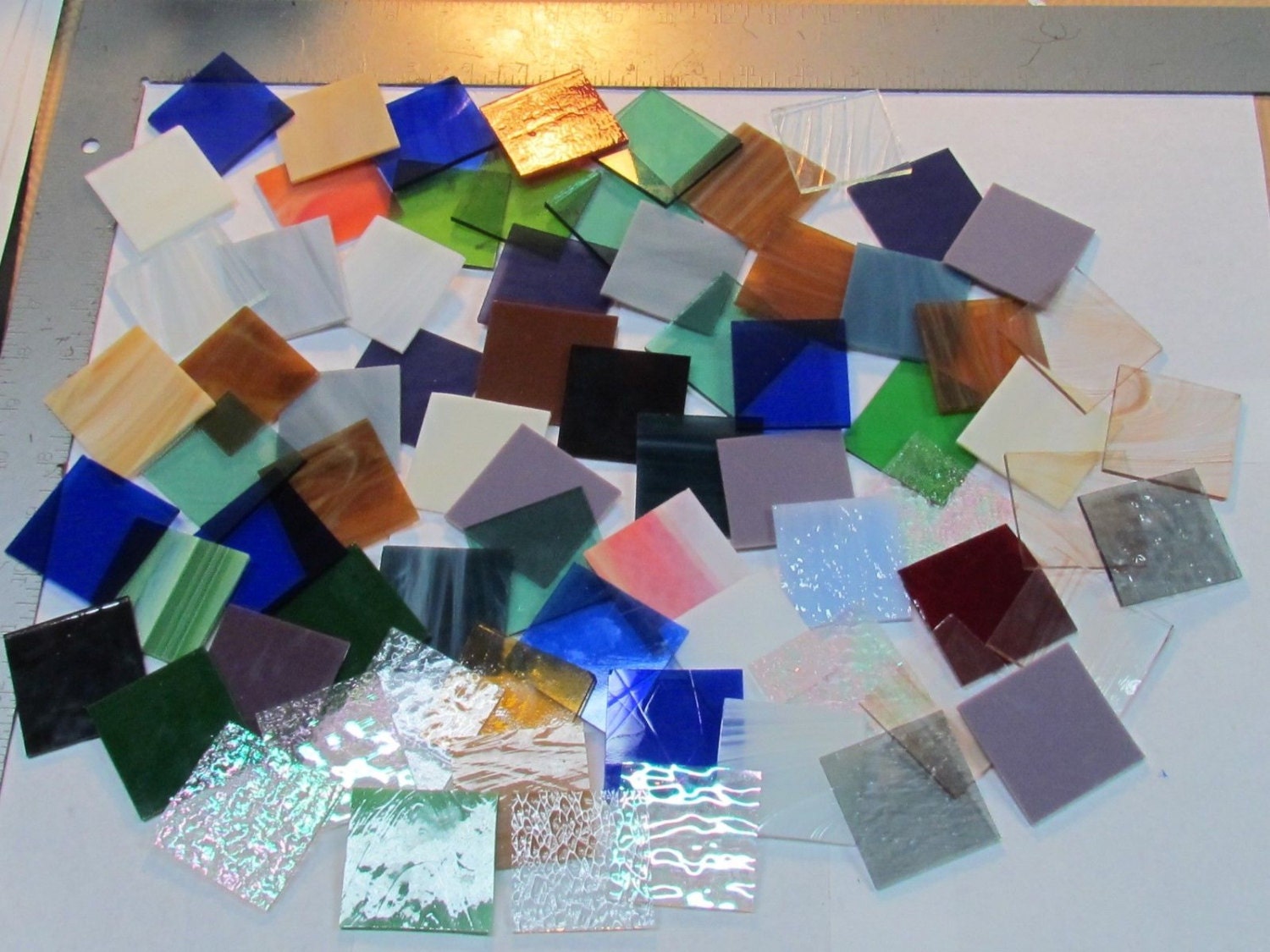 MIXED 2 Glass Tile for Mosaic or Craft Projects 2 LBS. Etsy
