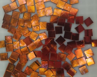 Copper Artique:  Stained Glass Mirror Glass Tile, Free Shipping, Mosaics, Craft Projects, 6 oz, (B41)