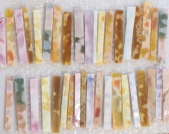 Spring Garden: Four Inch-Stained Glass Strips, Mosaics Supplies, One Pound, (B32-sg)