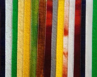TRANSLUCENT / CATHEDRAL Mixed (B15-tcm) ONE Pound Mixed Strips of Glass for Stained Glass / Mosaics / Art Glass Project