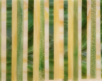 FIELDS & PLAINS (B11-fp7) ONE Pound Strips of Glass For Stained Glass Shop / Mosaics / Art Glass Project