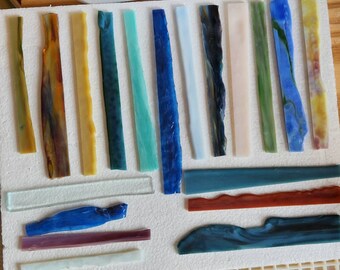 Special End Cuts:  Stained Glass, Mosaic Supply, One Pound, (B16-sec)
