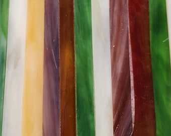 Natural Earth:  Stained Glass Strips, Mosaic Supply, One Pound, (B8-net)