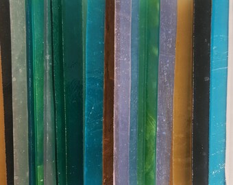 Frosted Semi Translucent: Stained Glass Strips, Mosaic Supplies (B43-fst)