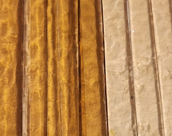 Light Amber:  Stained Glass Strips, Mosaic Supply, One Pound, (B10-fe)