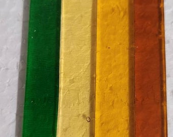 Fall / Autum:  Stained Glass Strips, Mosaic Supply, One Pound, (B4-fa)