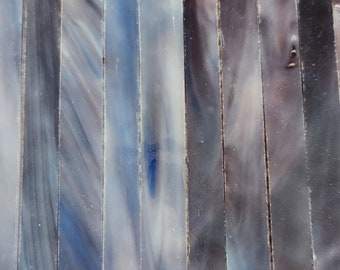 Blue / Purple Granite:  Stained Glass Strips, Mosaic Supply, One Pound, (B7-bpg)