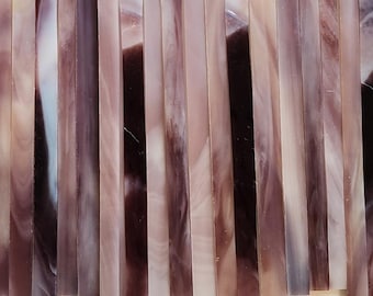 Many Shades of Purple:  Stained Glass Strips, Mosaic Supply, One Pound, (B7-purp)