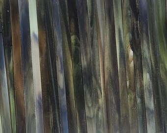 FOREST WOODS (B8-fwg) ONE Pound Strips of Glass For Stained Glass / Mosaic Work / Art Glass Project