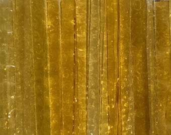 Light Amber Translucent Mix:  Stained Glass Strips, Mosaic Supply, One Pound, (B11-lat)