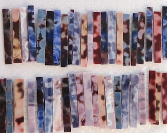 Summer Mountains: Four Inch-Stained Glass Strips, Mosaics Supplies, One Pound, (B31-sm)