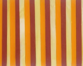 Red / Orange / Yellow:  Stained Glass Opal Strips, Mosaic Supply, One Pound, (B14-ryo13)